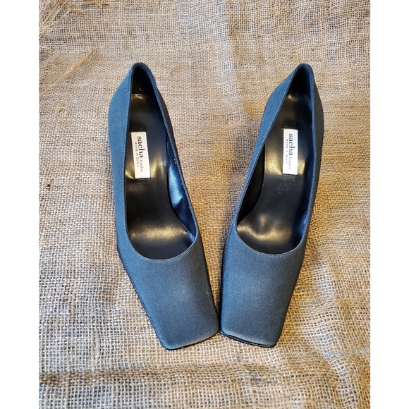 Sacha London Vintage Square Toe Heels - Picture 2 of 8